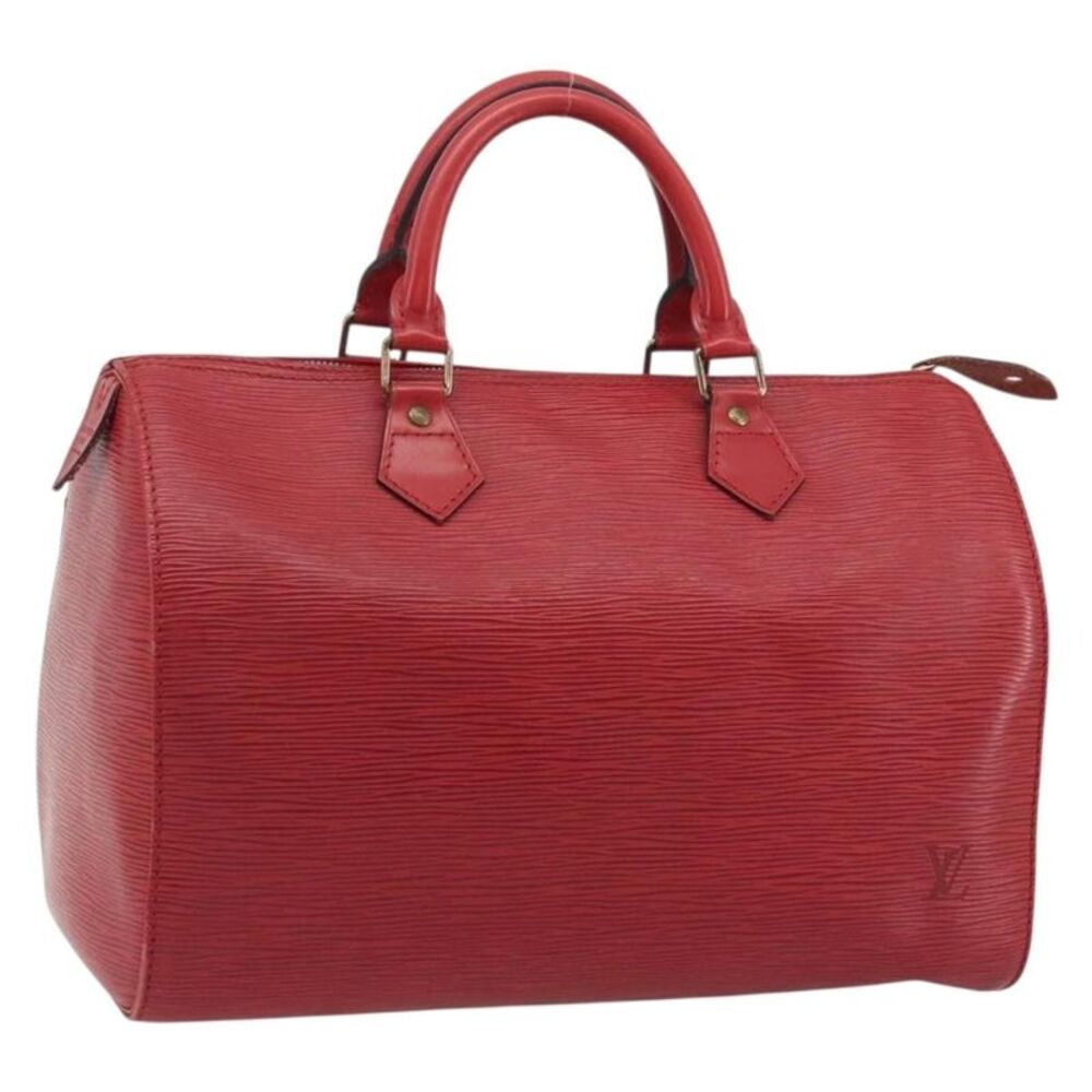 Louis Vuitton Speedy Epi Leather Red Leather Handbag